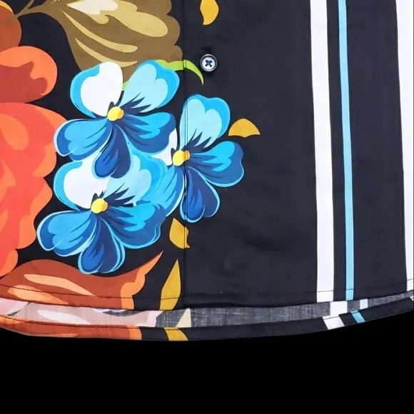 NEW Robert Graham Floral Vibrant XL Classic Fit Short Sleeve Sport Shirt